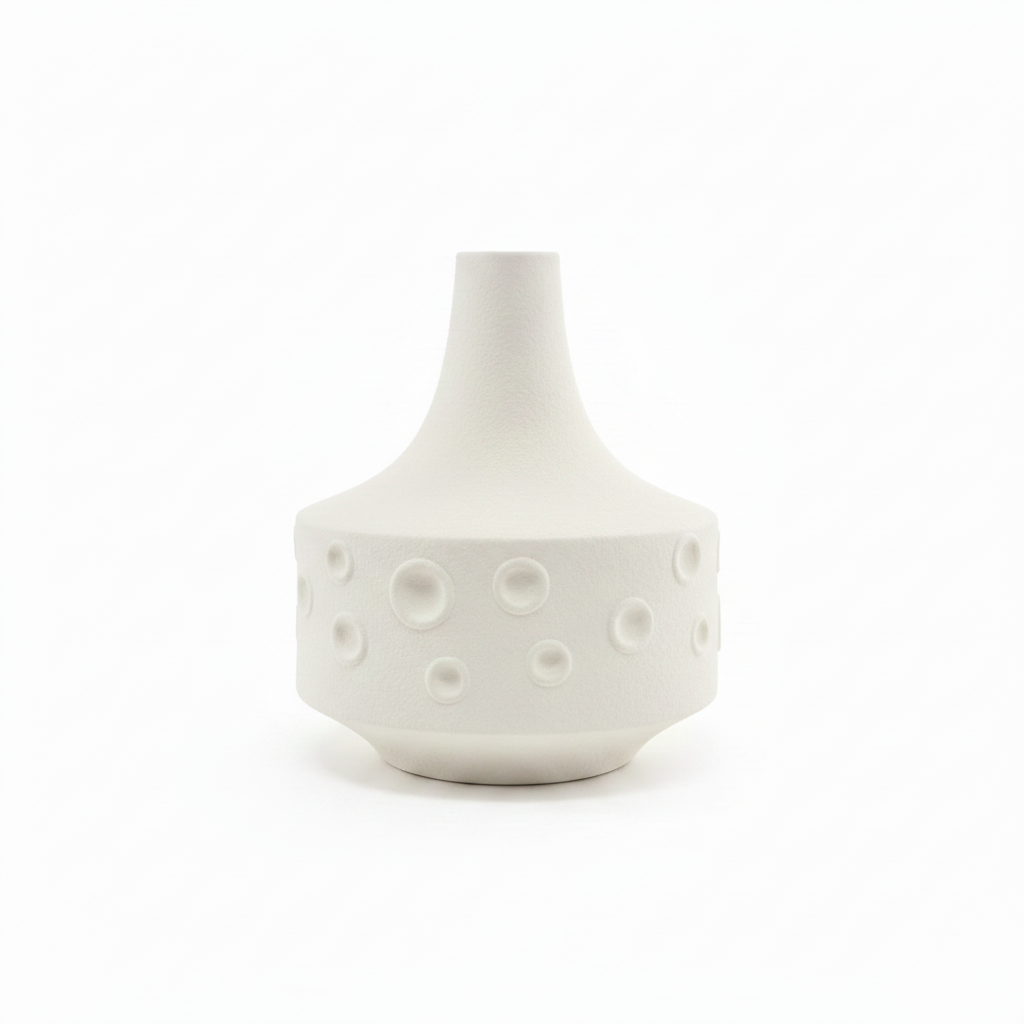 White Ceramic Vase – 25 cm