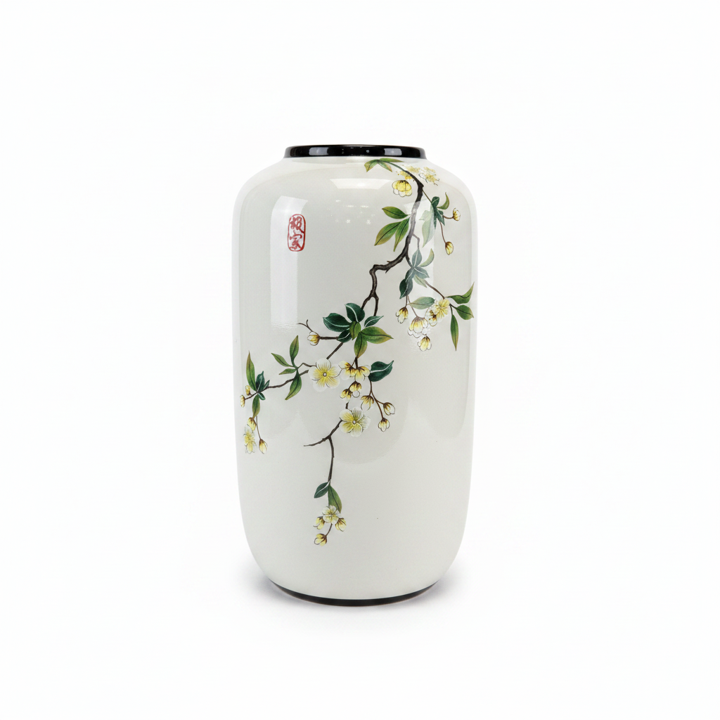 Japanese Blossom Ceramic Vase