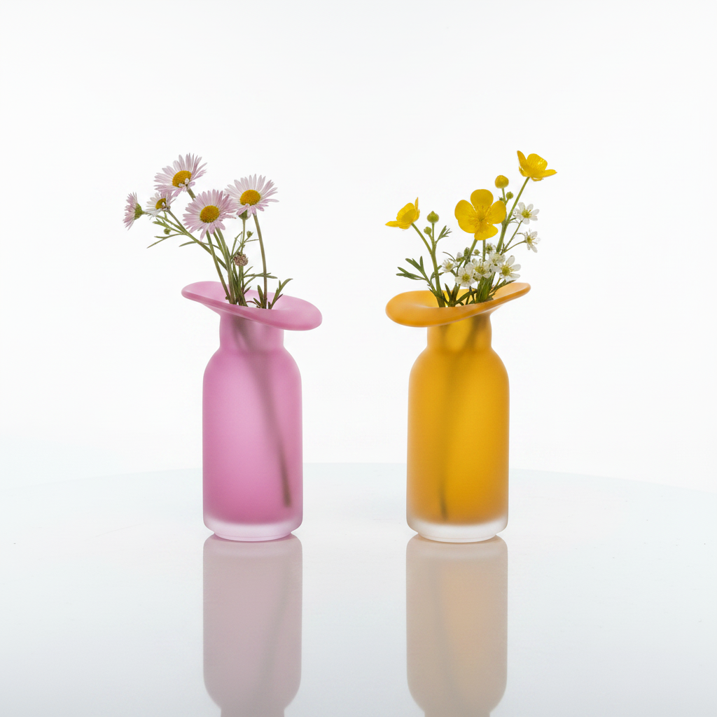 Glass Vase – Pink & Orange