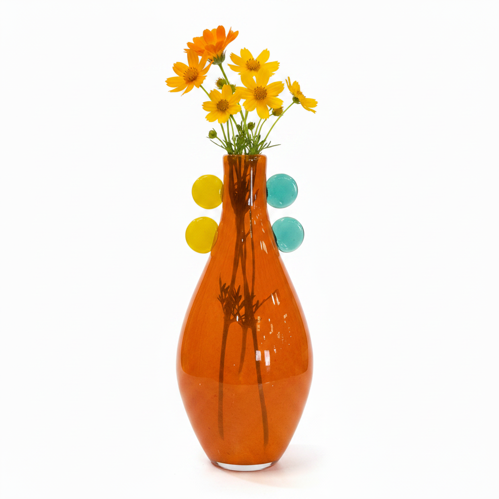 Orange Glass Vase