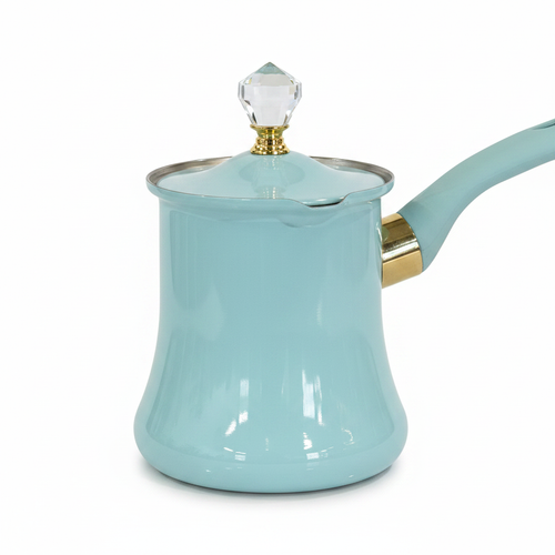 11510E Turquoise Stainless Turkish Coffee Pot Set