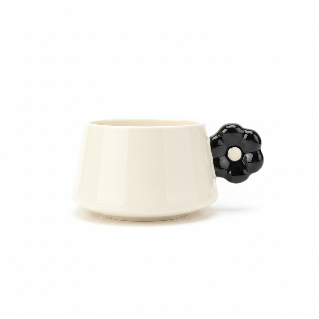 Daisy Handle Ceramic Cup – 250ml