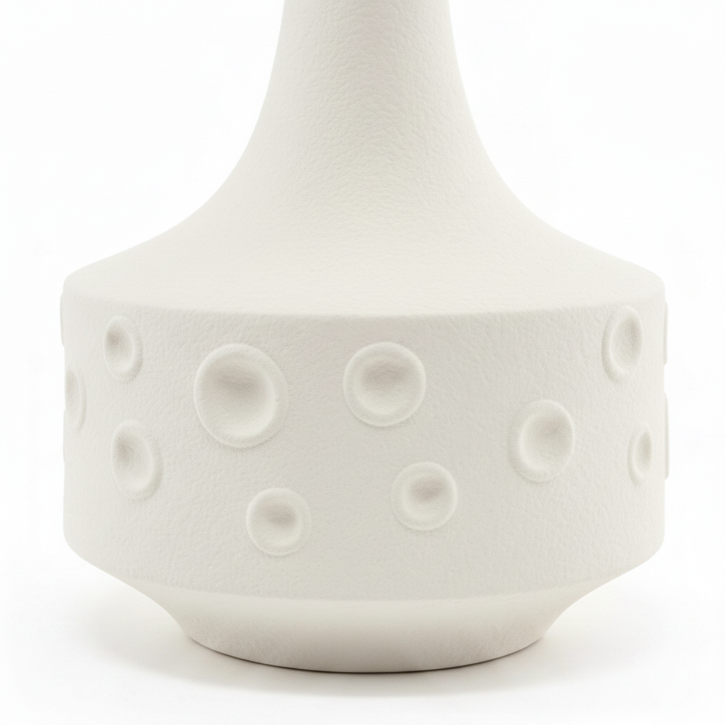 White Ceramic Vase – 25 cm