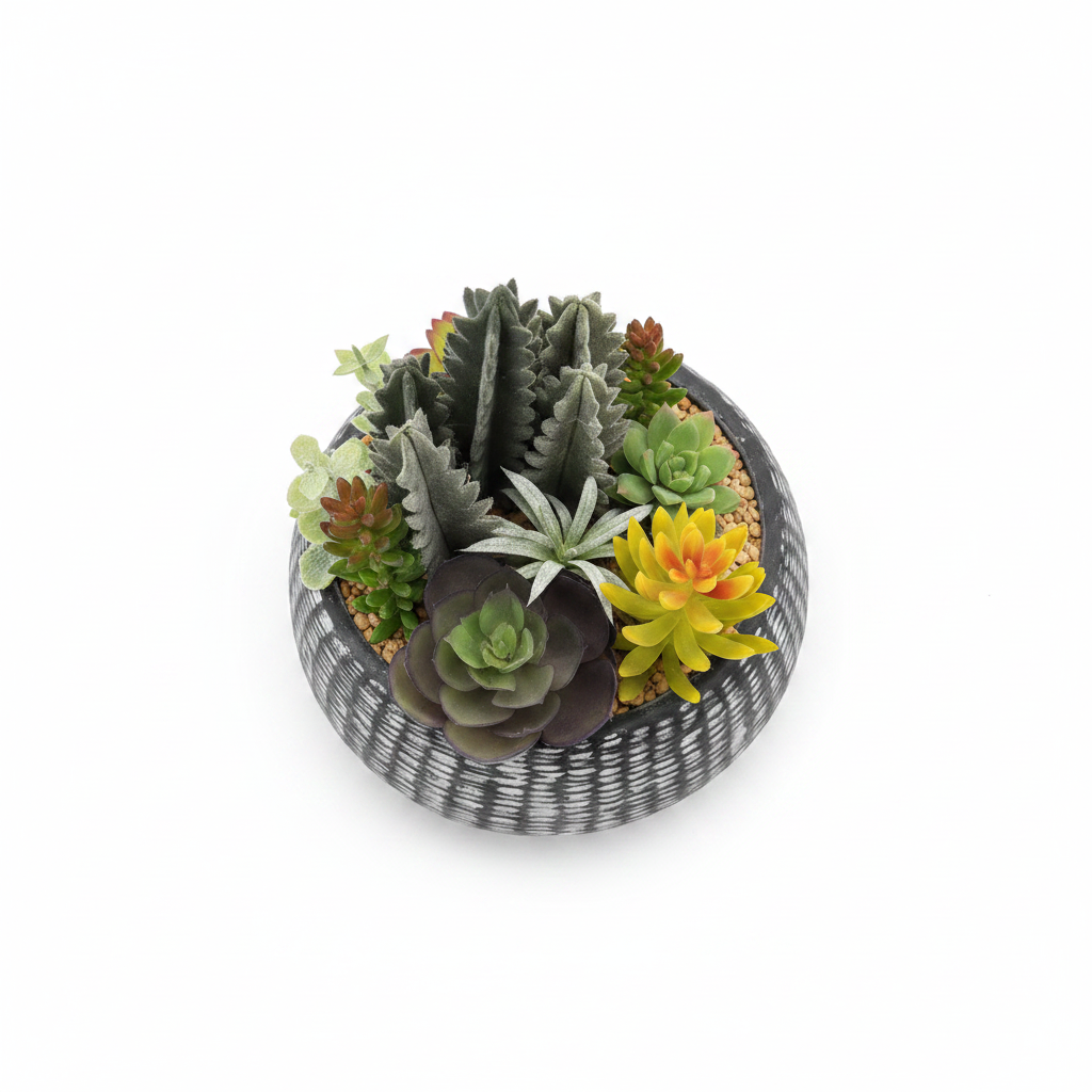Artificial Dark Succulent Garden 20cm