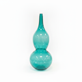 Emerald Glass Double Bubble Vase