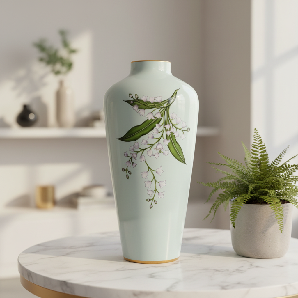 Lily of the Valley Ceramic Vase