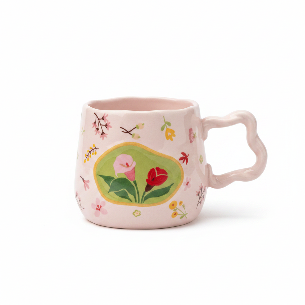 Floral Medallion Ceramic Mug