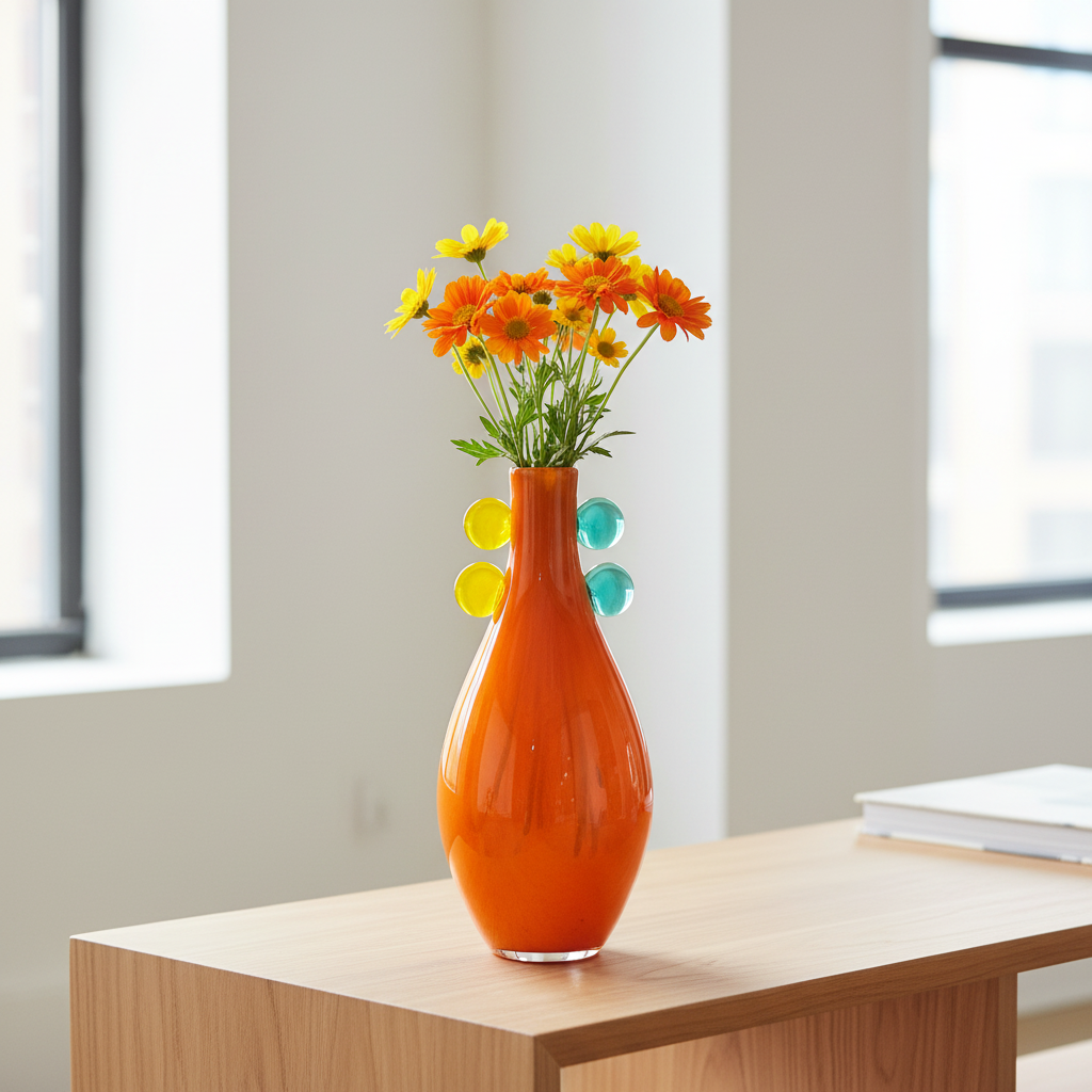 Orange Glass Vase