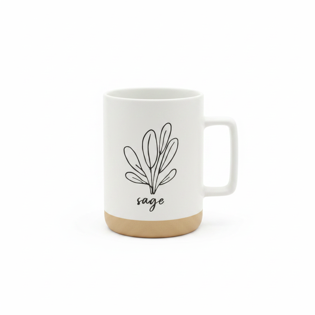 Herb Ceramic Mug 400ml