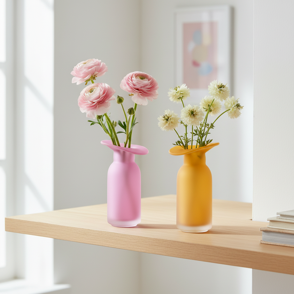 Glass Vase – Pink & Orange