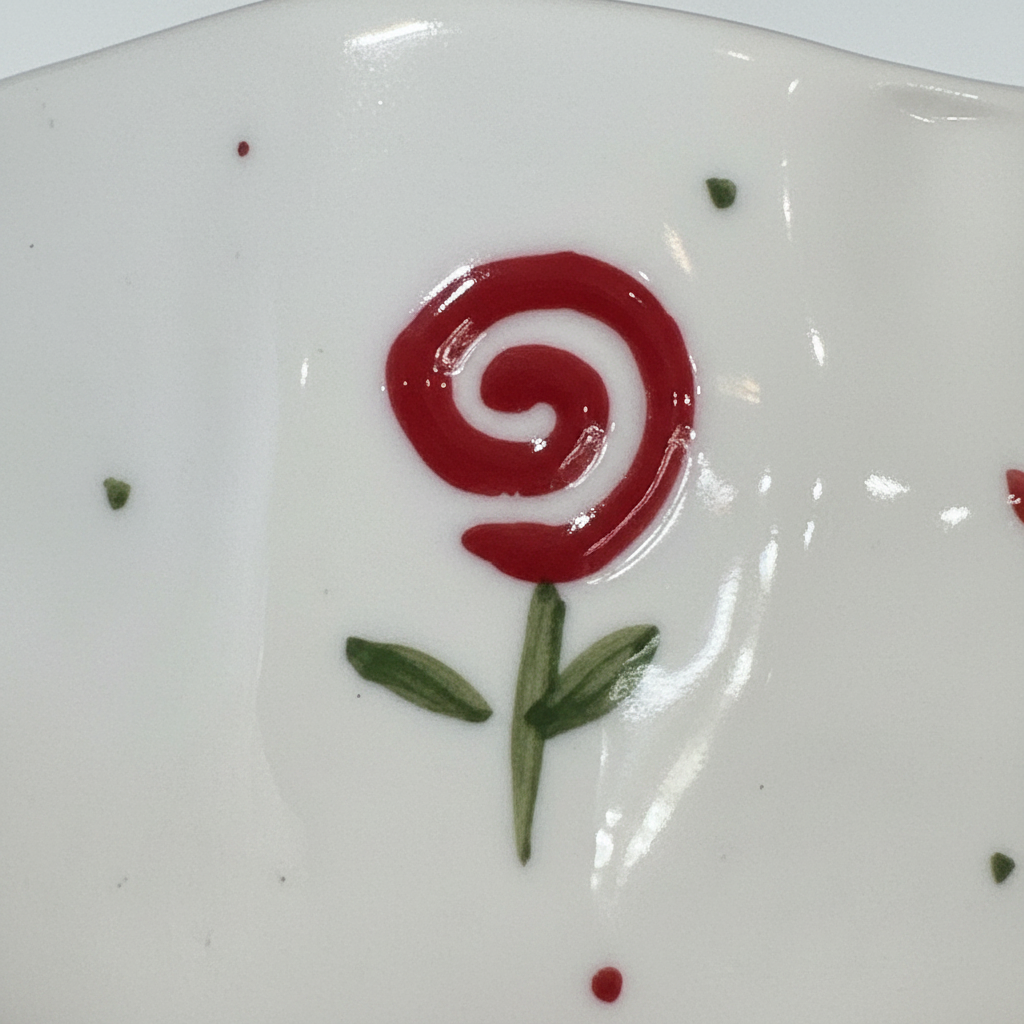 Ceramic Mug with Swirl Rose – 250ml