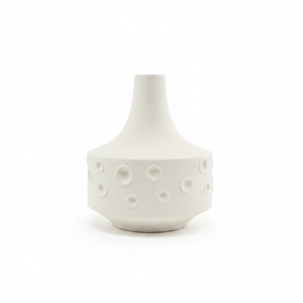 White Ceramic Vase – 25 cm