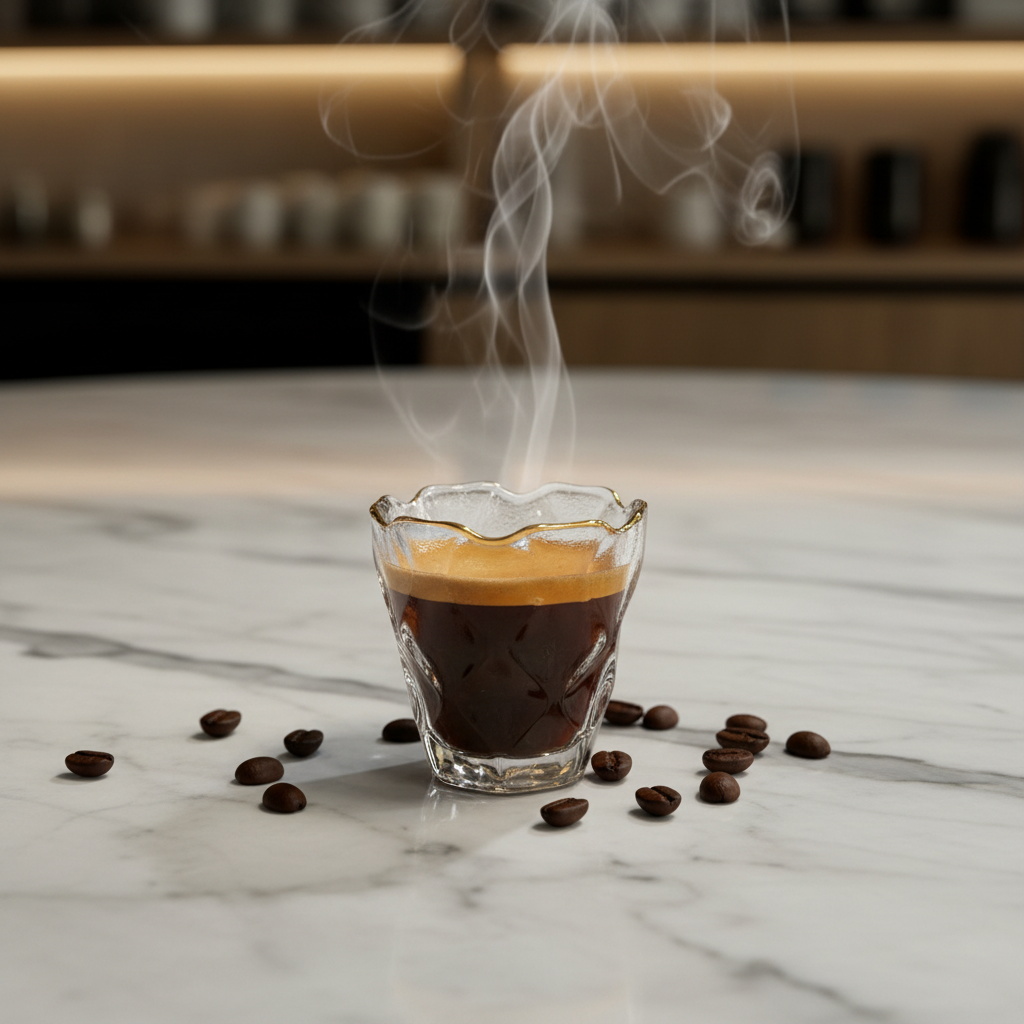 Wavy Glass Espresso Cups - Set of 6