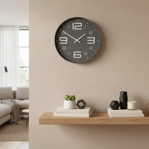 11145 Gray Wall Clock 35cm