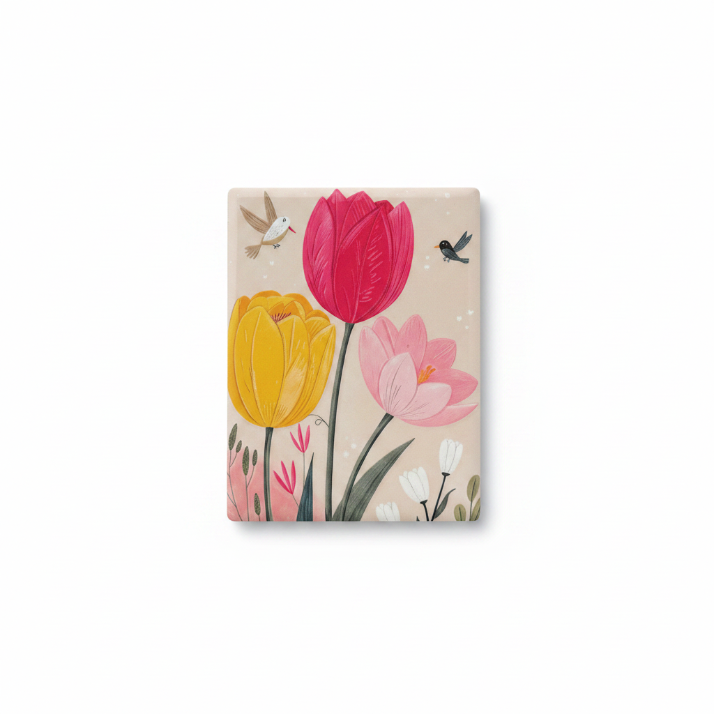 Rectangle Flowers coaster