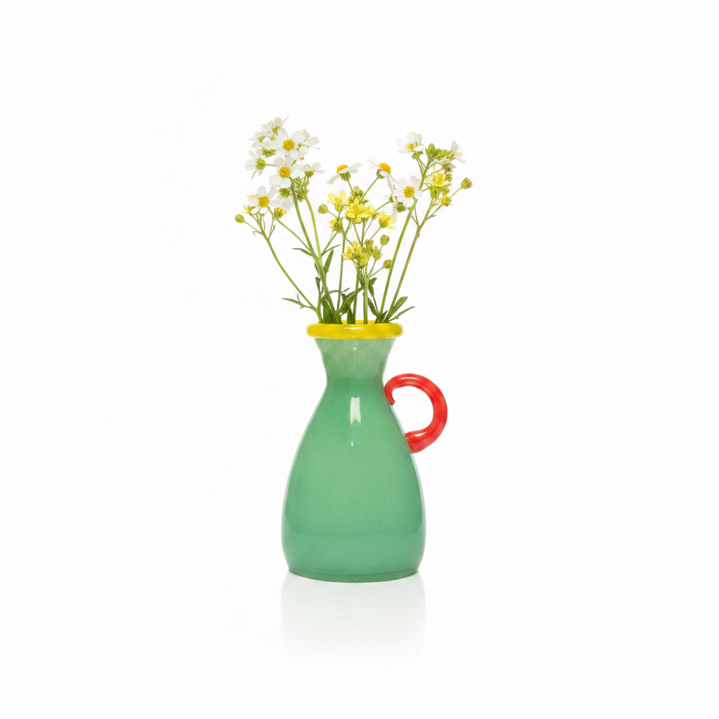 Mint Green Glass Vase