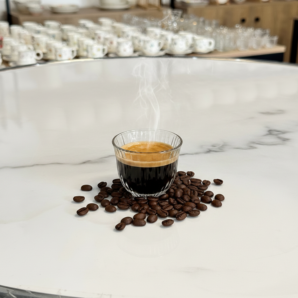Ribbed Glass Espresso Cups - Set of