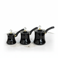 Black Stainless Turkish Coffee Pot Set