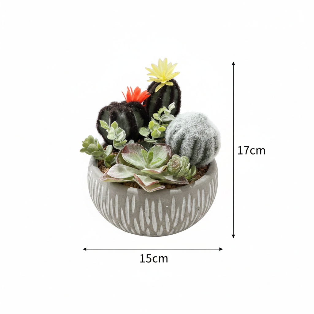 Artificial Cactus & Succulent Garden