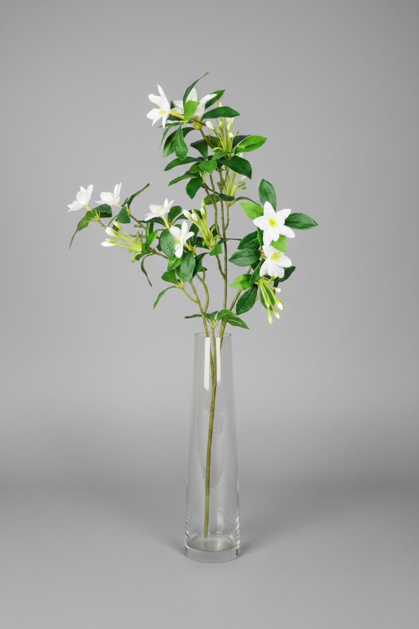 Artificial White Flower Branch