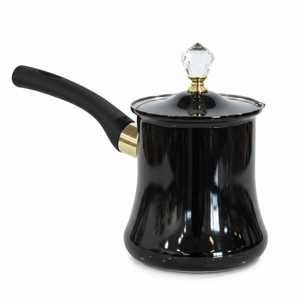 Black Stainless Turkish Coffee Pot Set