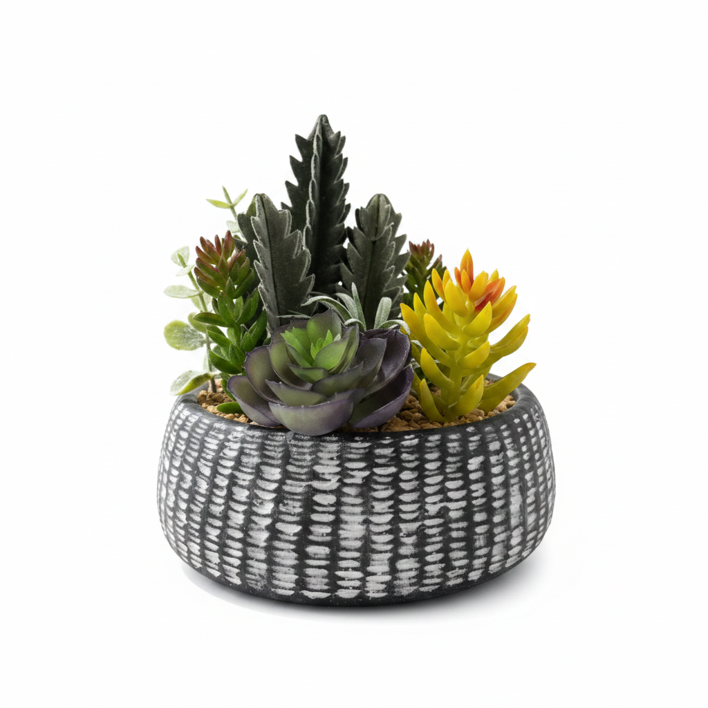 Artificial Dark Succulent Garden 20cm
