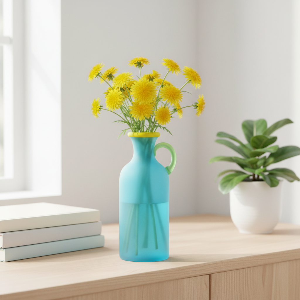 Sky Blue Glass Vase