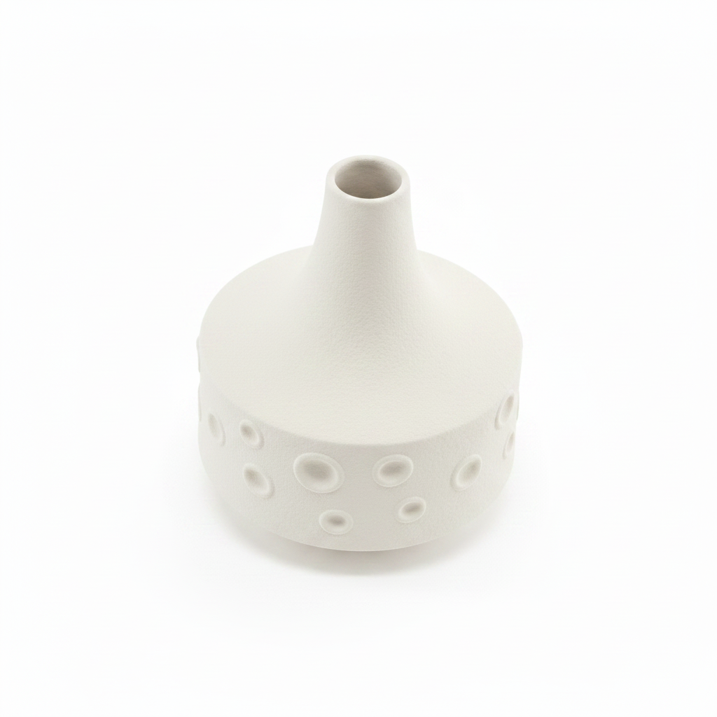 White Ceramic Vase – 25 cm