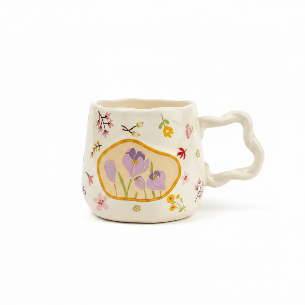 Floral Medallion Ceramic Mug