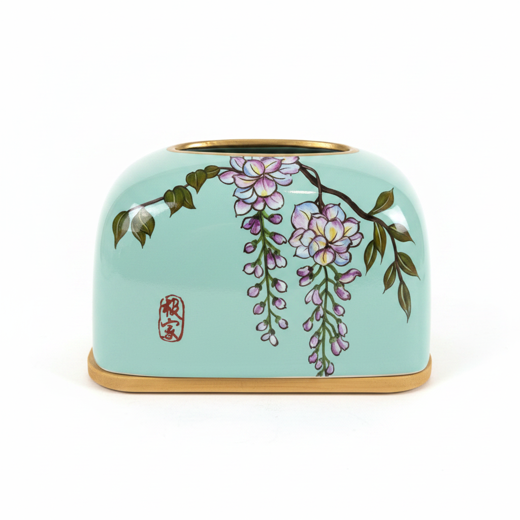 Wisteria Ceramic Tissue Box