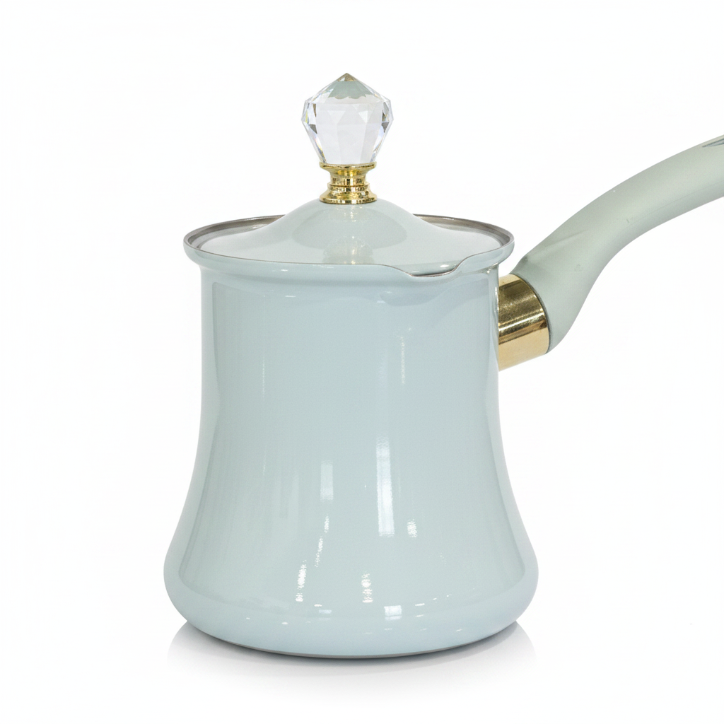 Grey Stainless Turkish Coffee Pot Set