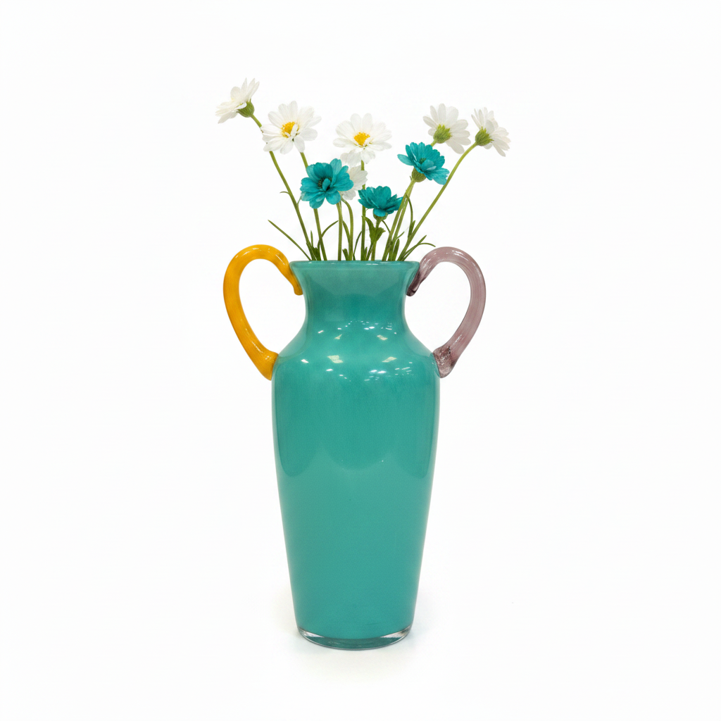 Classic Turquoise Glass Vase