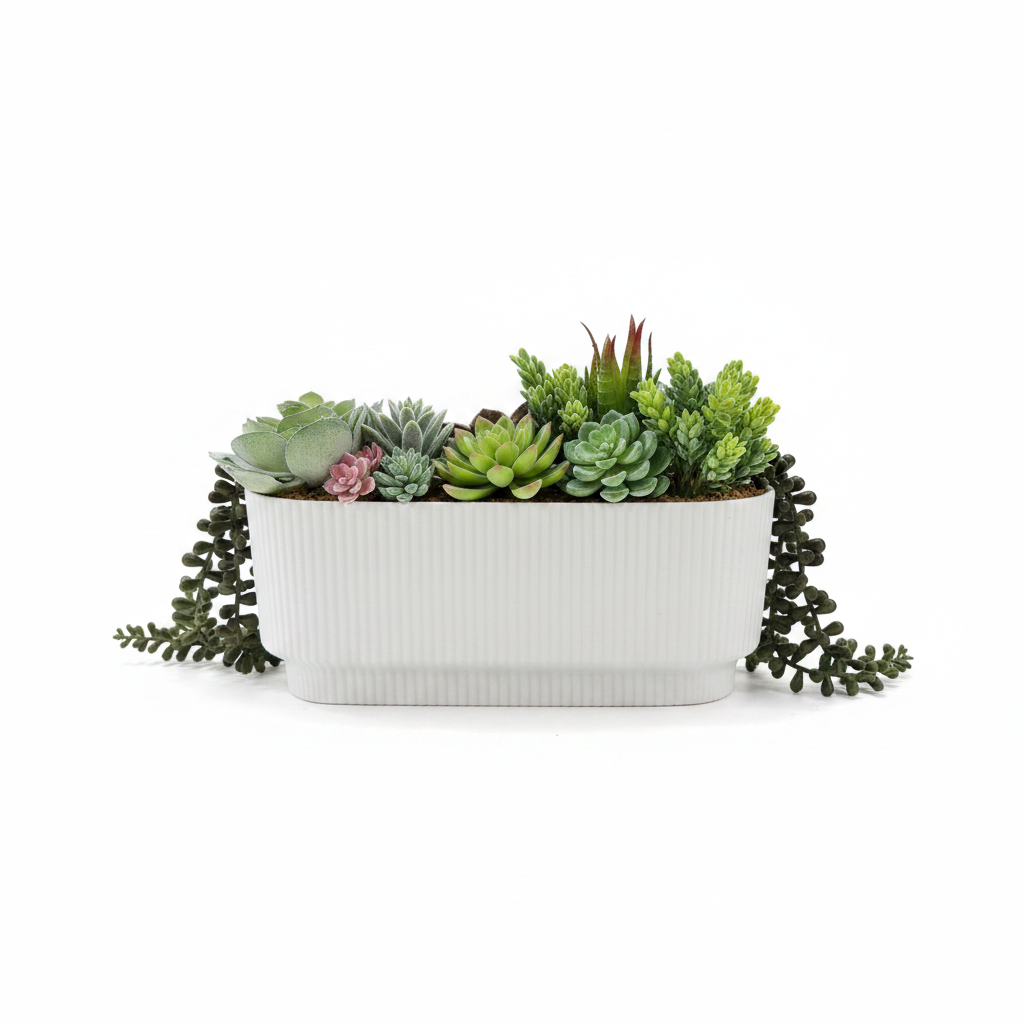 Artificial Succulent Rectangular Garden