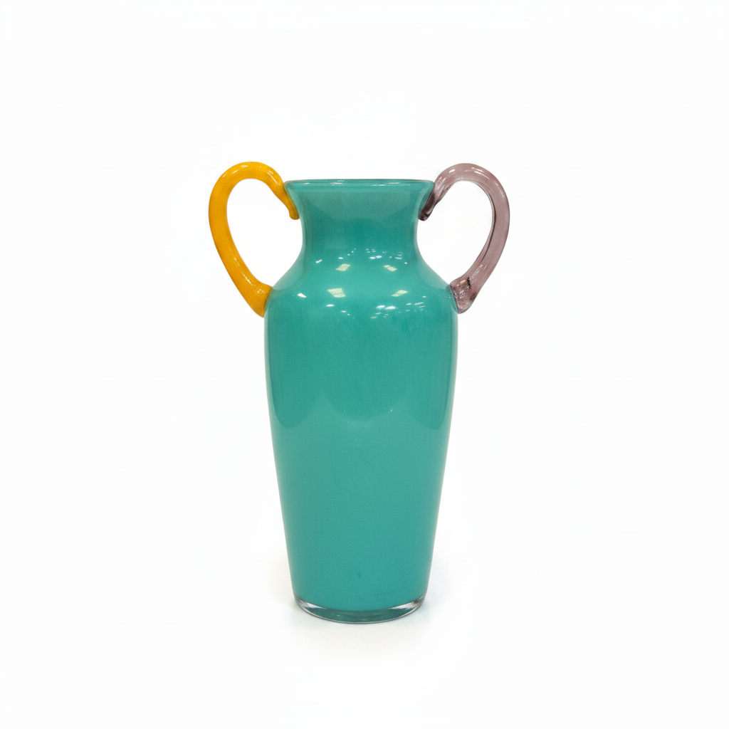 Classic Turquoise Glass Vase