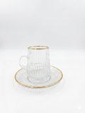 Glass Tea Cup Set - 6 Pieces