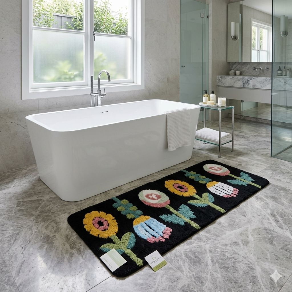 Floral Tufted Runner Rug