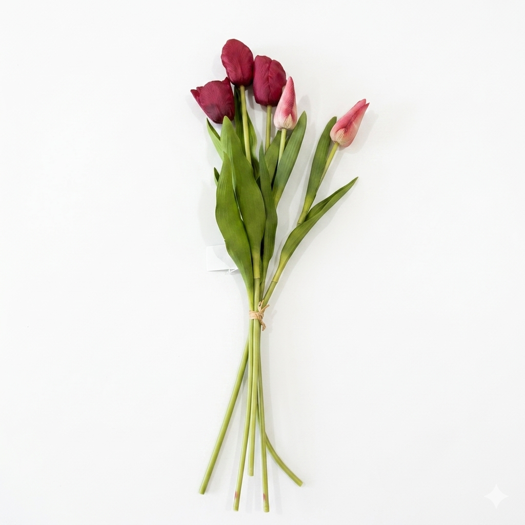 Artificial Tulip Bouquet - 5 Stems