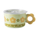 Floral Noodle Bowl with Lid