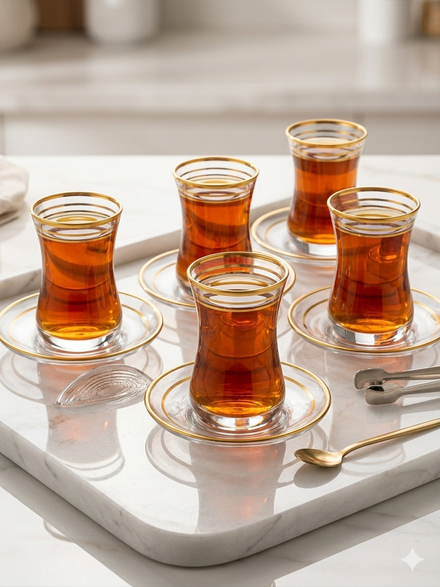 Turkish Tea Glass Set - 6Pieces