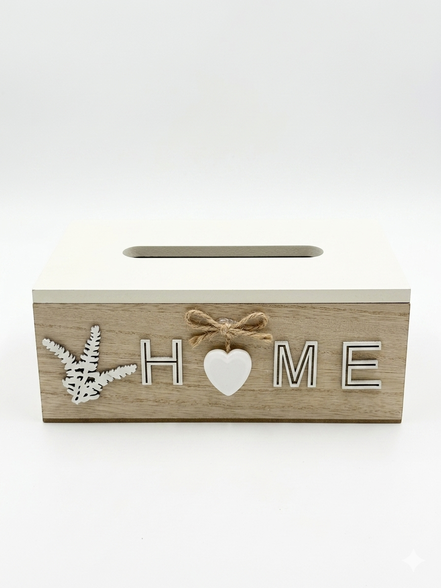 HOME Wooden Tissue Box
