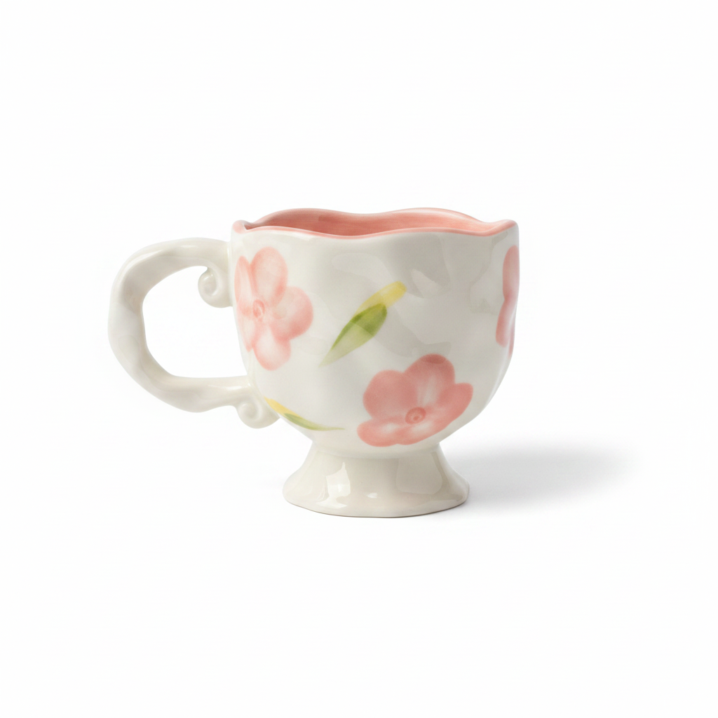 Large Pink Peony Mug