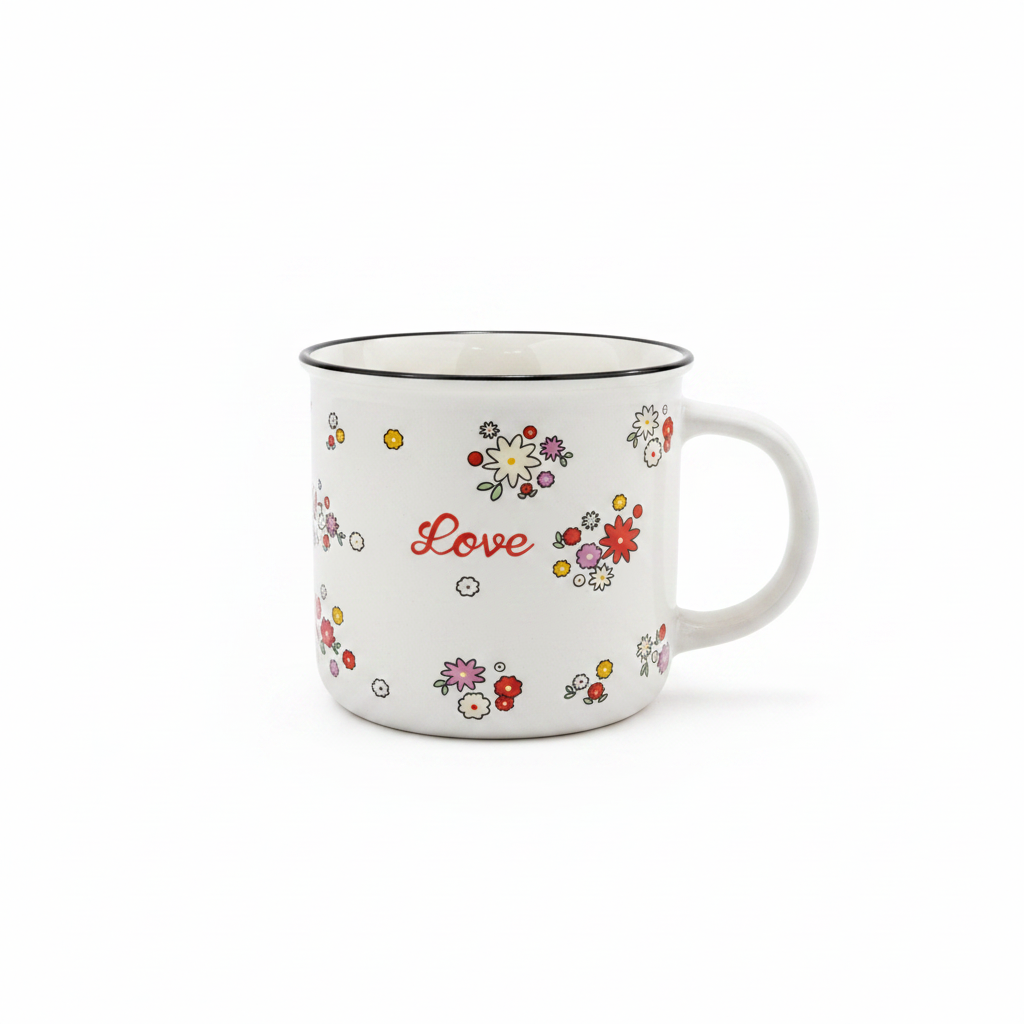 Love Floral Ceramic Mug