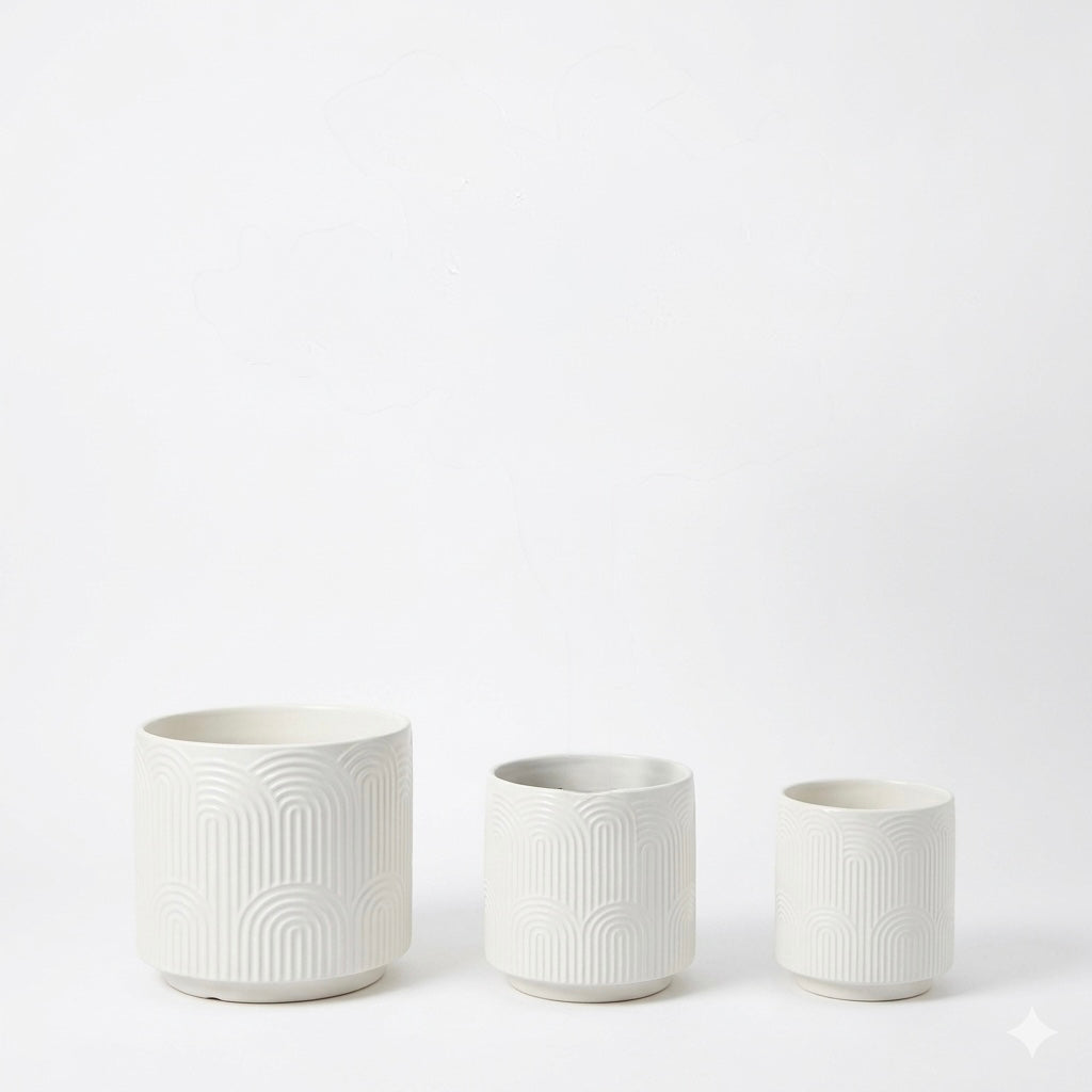 Arch Pattern Porcelain Planter Pot