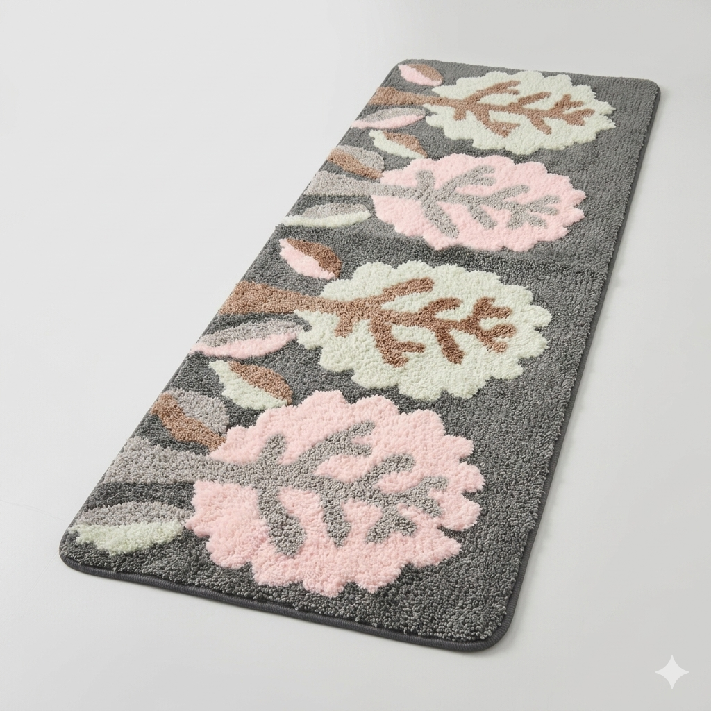 Floral Tufted Runner Rug