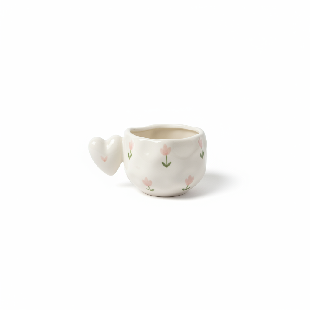 Mug with pink flowers