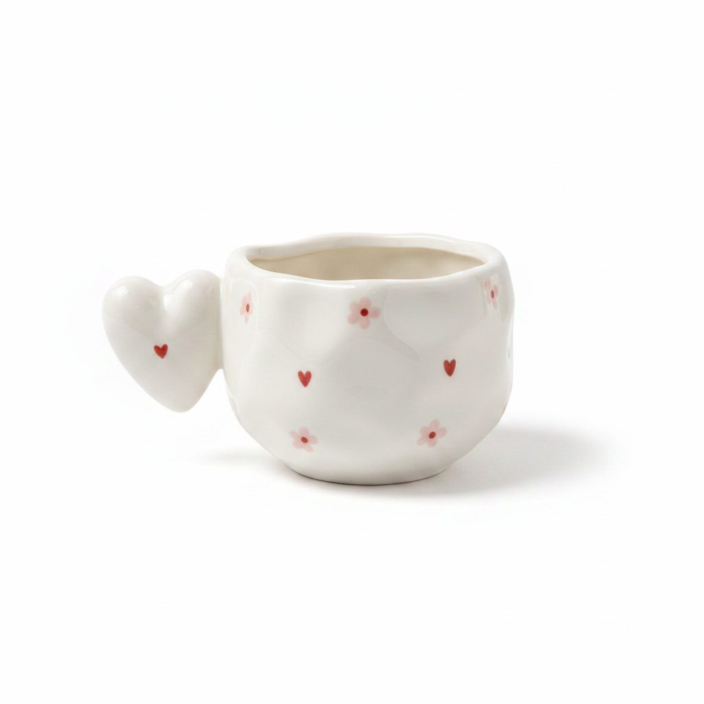 Mug with red hearts