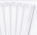 Glass Straws Set 6-Piece with Cleaning Brush