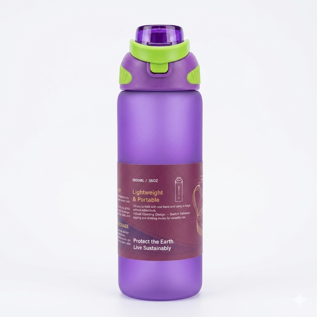 Dual-Open Water Bottle 1000ml