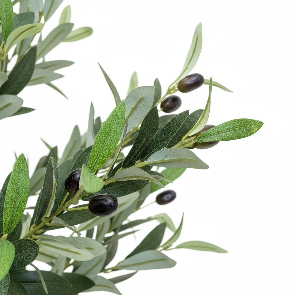 Olive Tree Leaves Close Up