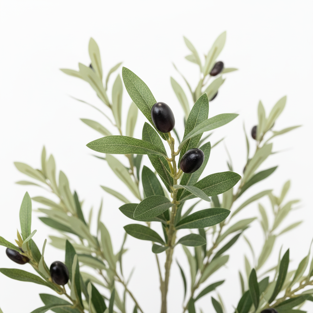 Olive Tree Leaves Close Up